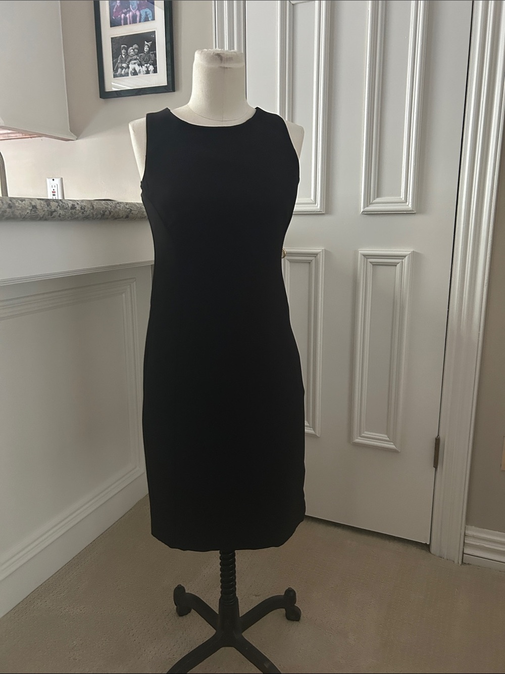 LOFT Black Sleeveless Sheath Dress